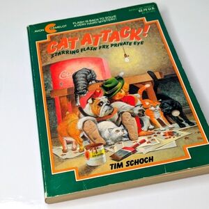 Vintage Children's Book Cat Attack! By Tim Schoch 1988
